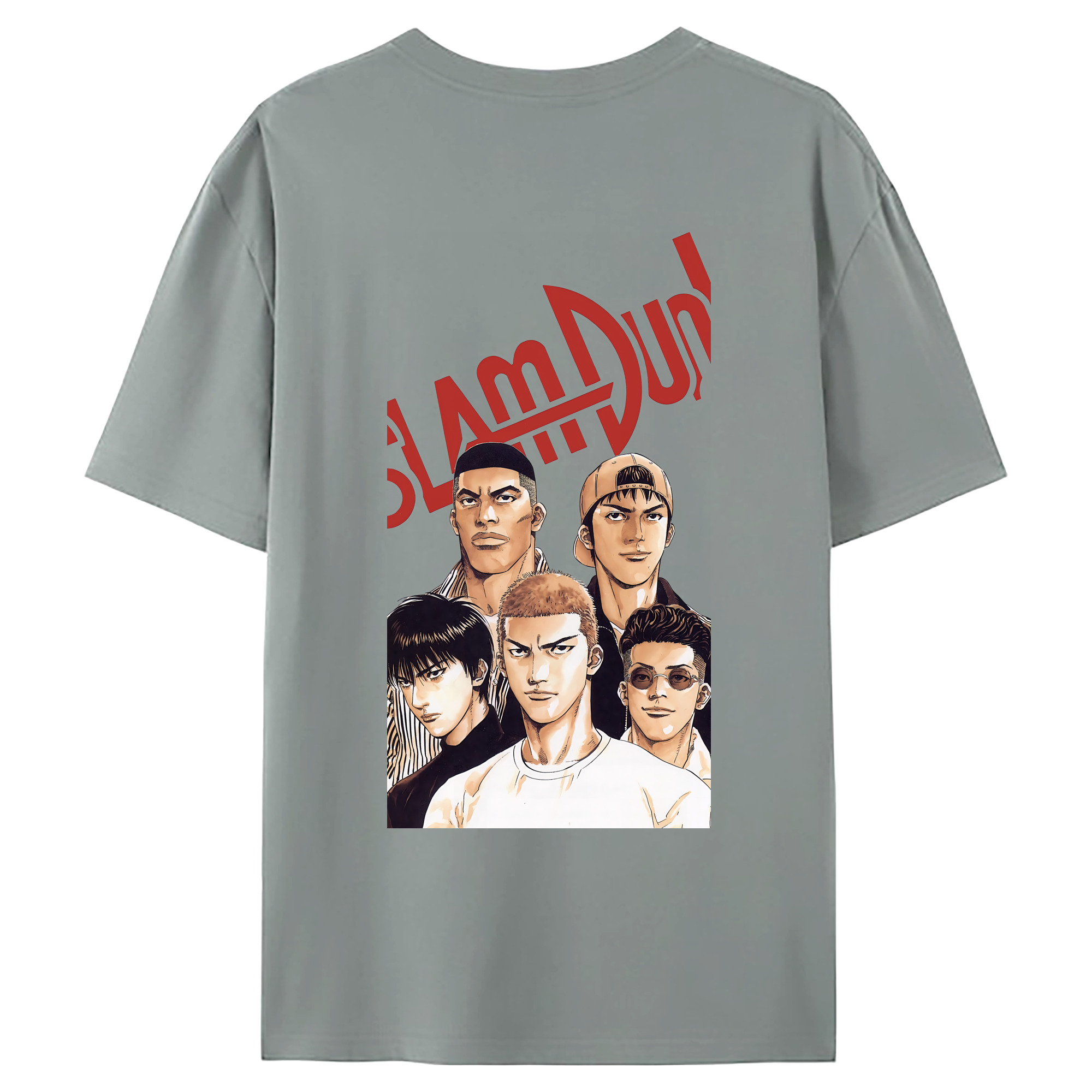 （画像用） SLAM DUNK／スラムダンク 綿100％ メンズ半袖Tシャツ（バックプリント） 通気性